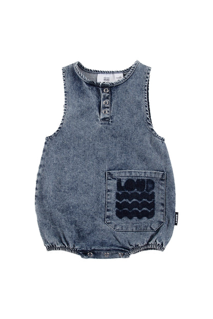 Loud Apparel Stone Wash Romper