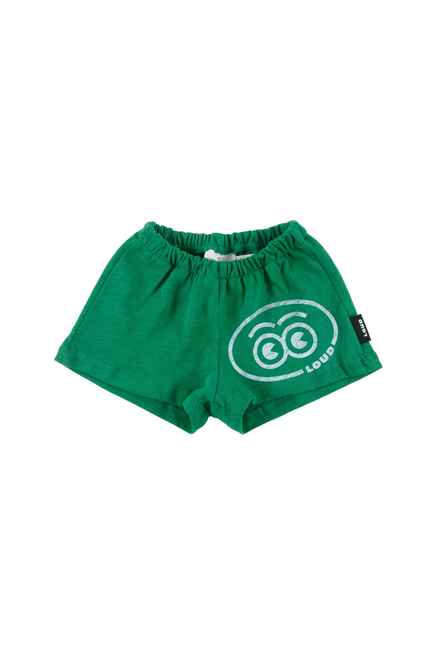 Loud Eyes Green Logo Shorts
