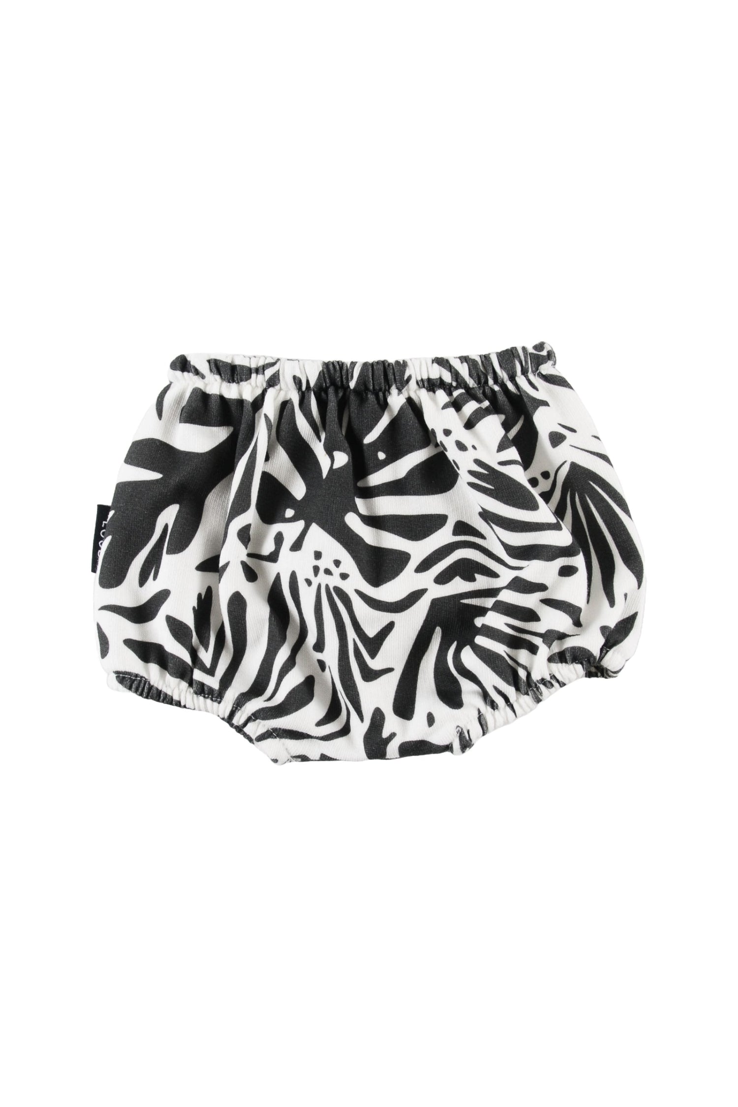 Loud Apparel Black and White Floral Abstract Mememele Bloomers