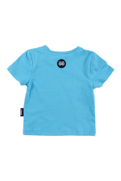 Loud Apparel Cyan Blue Regular Fit T-Shirt