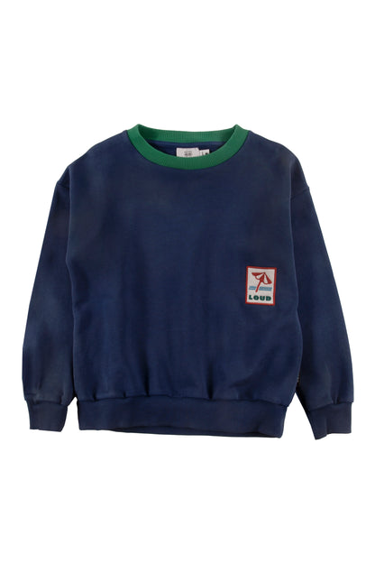 Loud Contrast Ribbed Neck Sweater