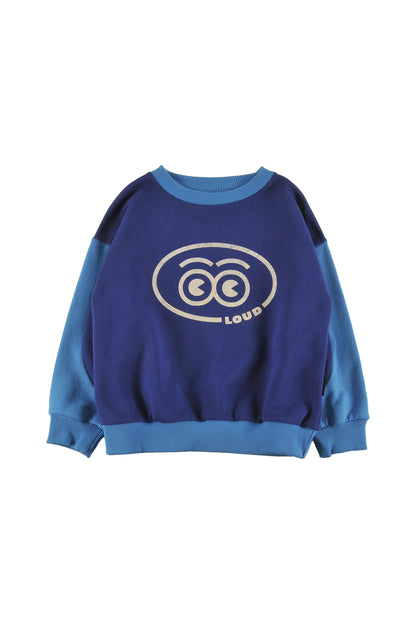 Loud Sleigh Green Navy Sweater