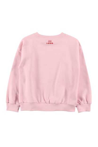 Loud Eyes Pink Logo Sweater