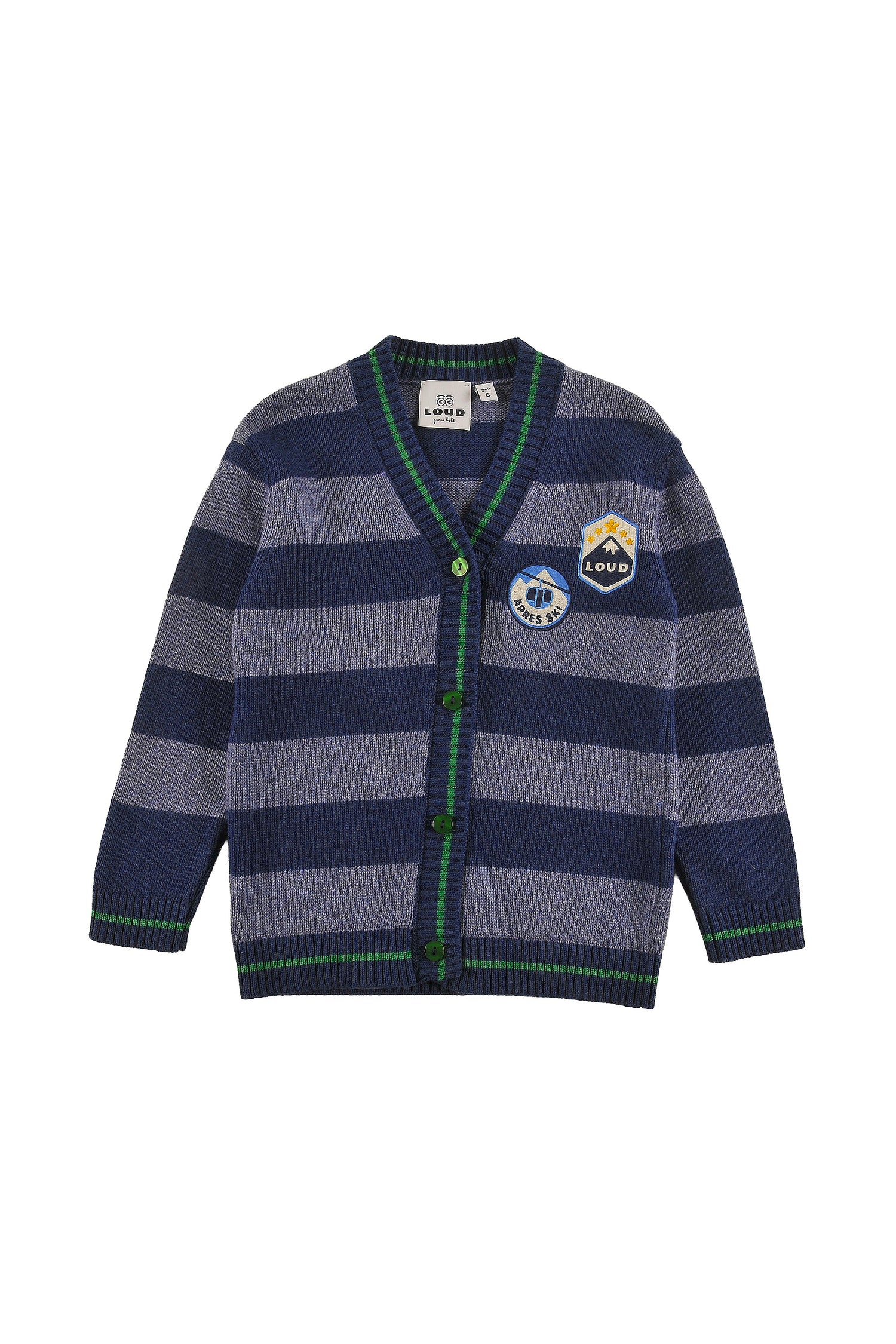Loud Gstaad Navy Stripe Cardigan