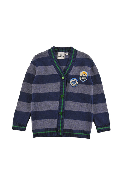 Loud Gstaad Navy Stripe Cardigan