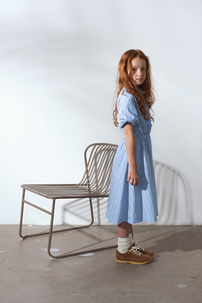 Unlabel Sky Blue Stripes Arch Dress