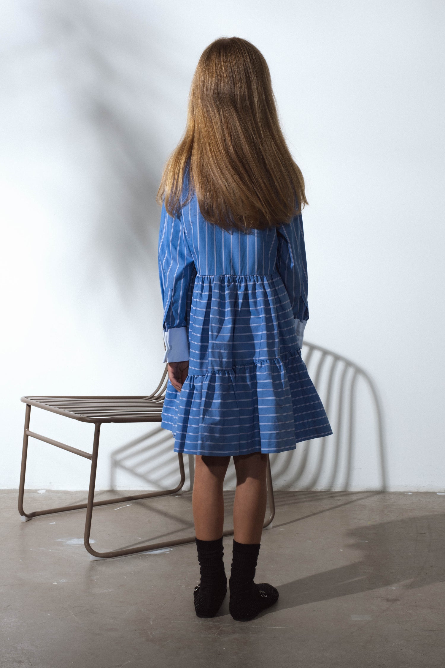 Unlabel Dark Blue Stripes East Dress
