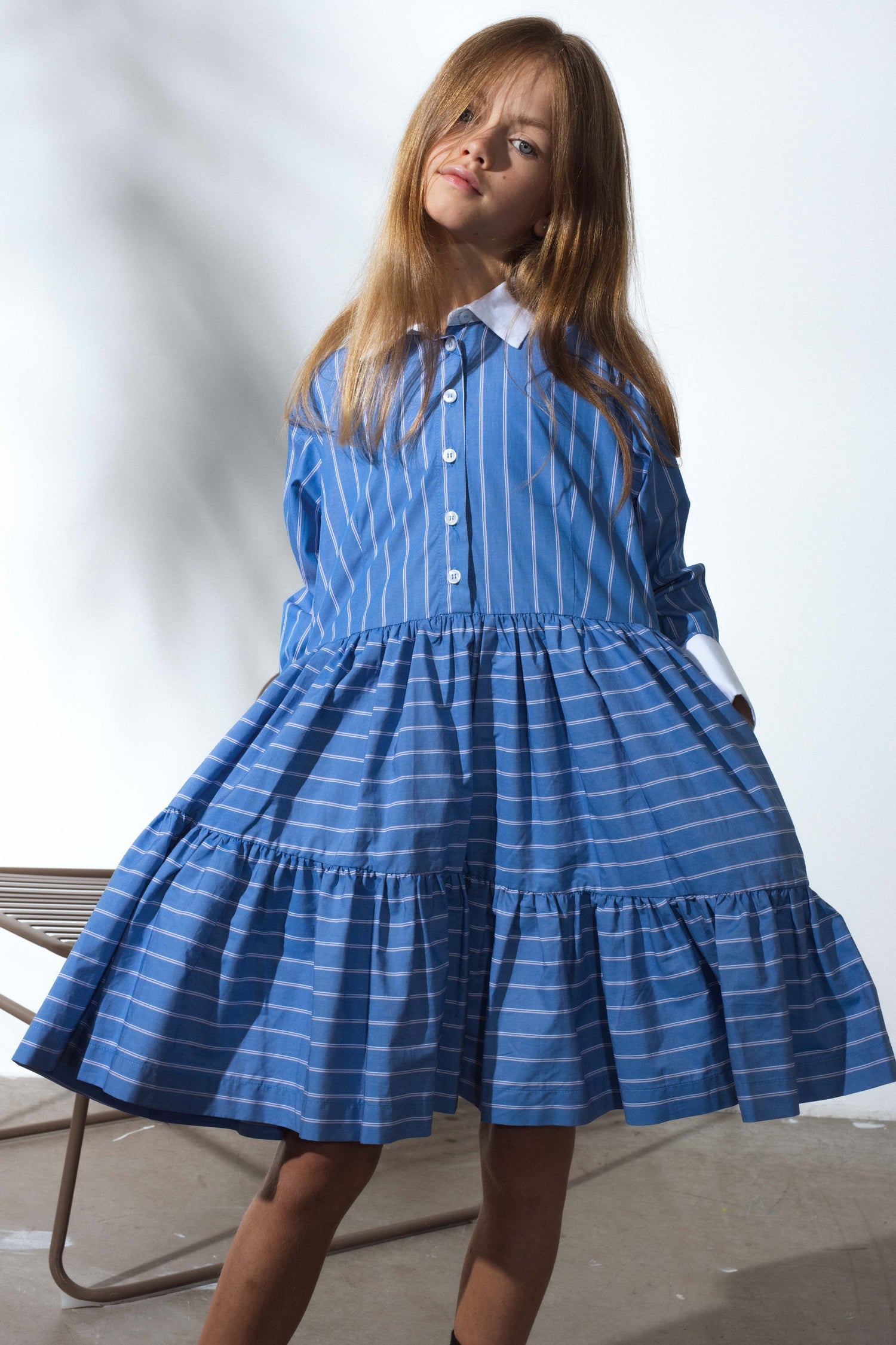 Unlabel Dark Blue Stripes East Dress