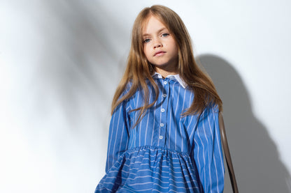 Unlabel Dark Blue Stripes East Dress