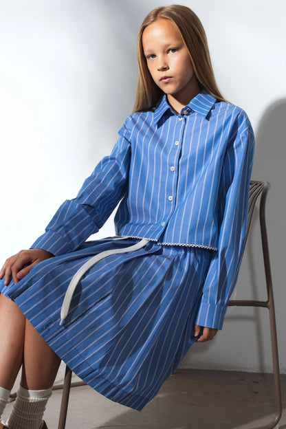 Unlabel Dark Blue Stripes Ring Skirt