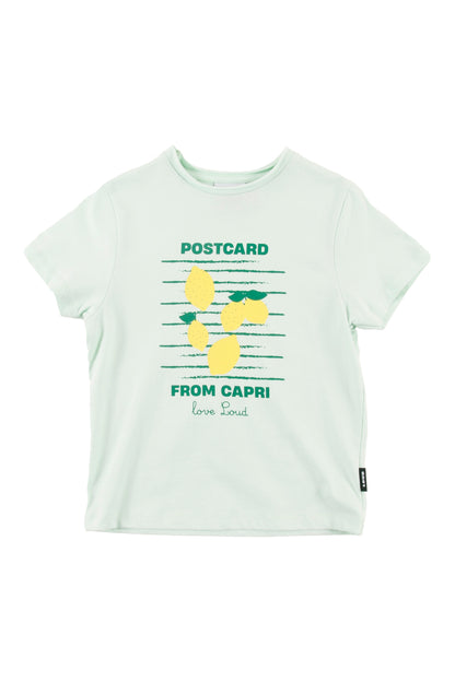 Loud Raw Edge Neck Lemon T-Shirt