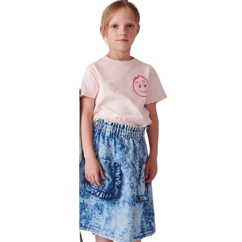 Loud Apparel Washed Denim Nani Skirt