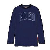 Hugo Blue Varsity Logo Ls Tshirt