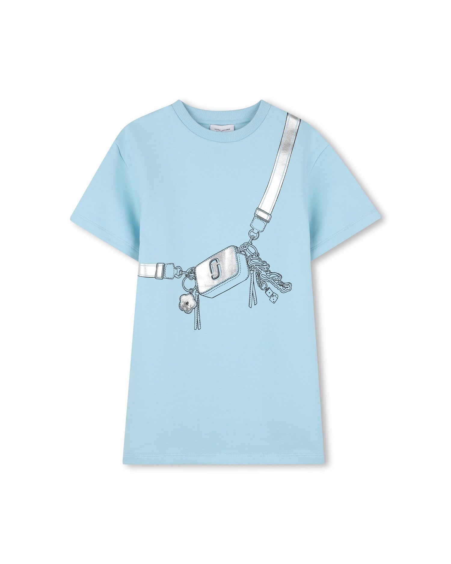Little Marc Jacobs Pale Blue Cotton French Terry Dress