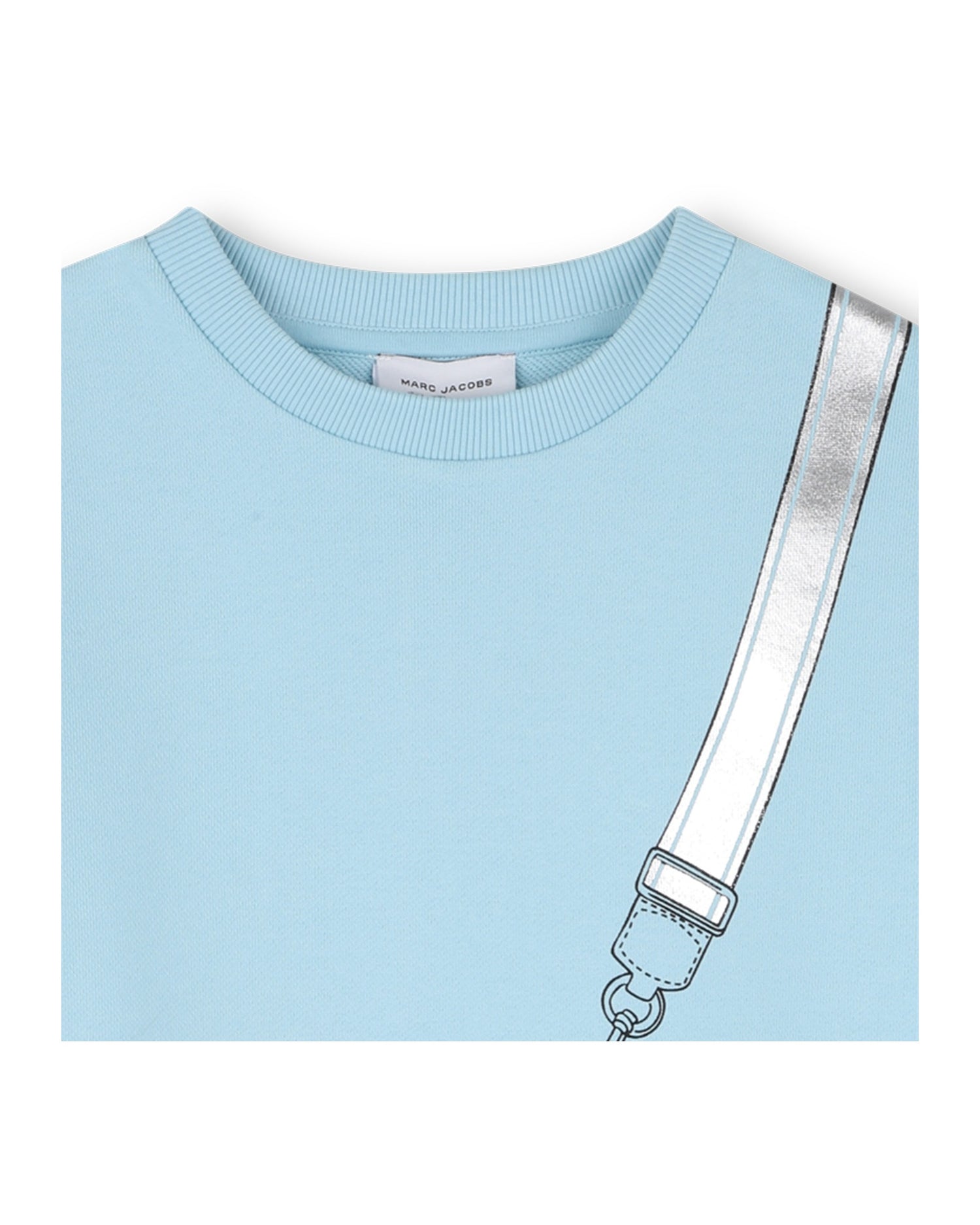 Little Marc Jacobs Pale Blue Cotton French Terry Dress