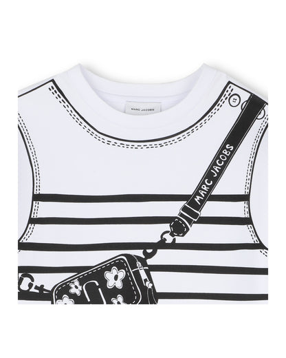 Little Marc Jacobs White Cotton Interlock Dress