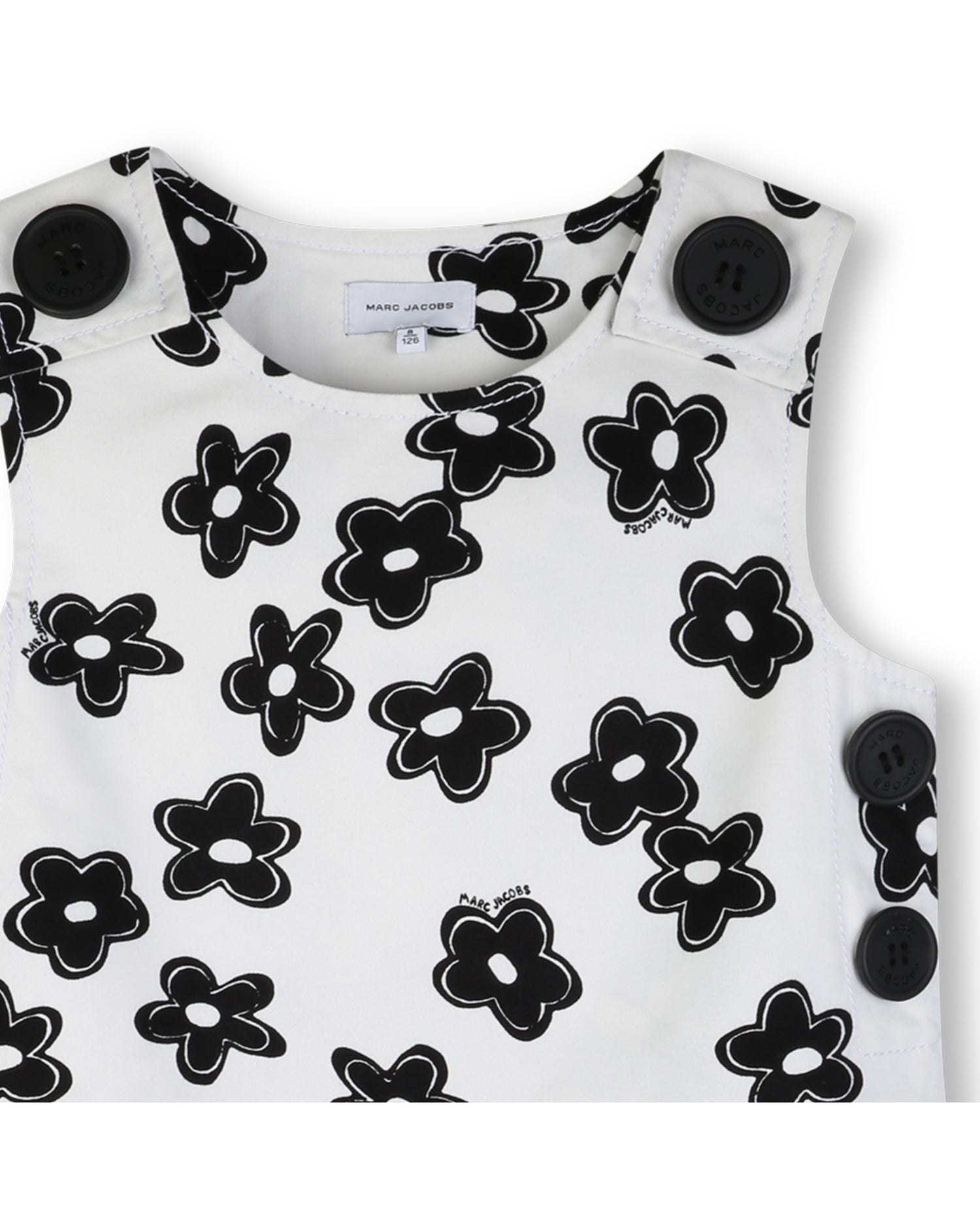 Little Marc Jacobs Ivory Sleeveless Trapeze Dress
