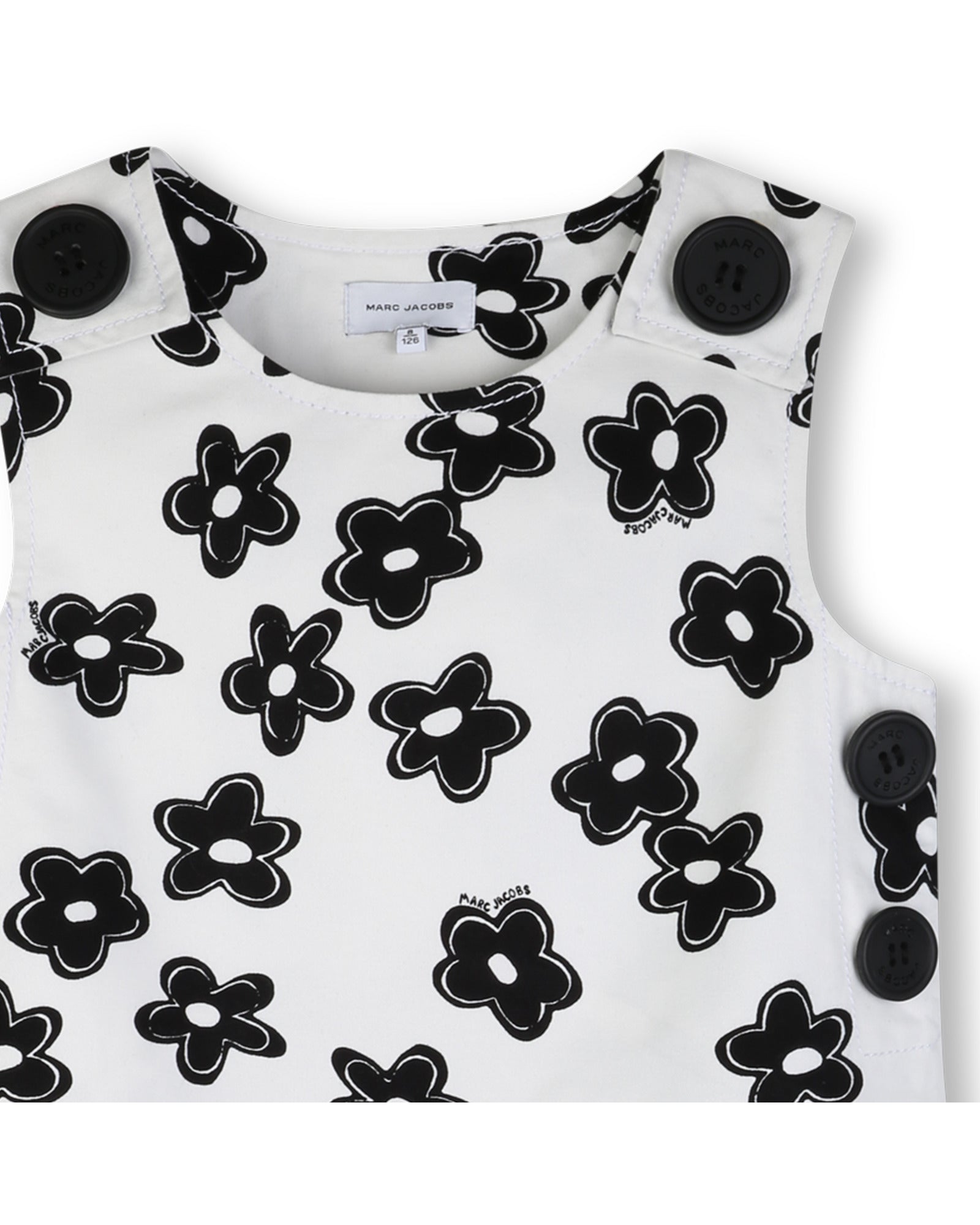 Little Marc Jacobs Ivory Sleeveless Trapeze Dress