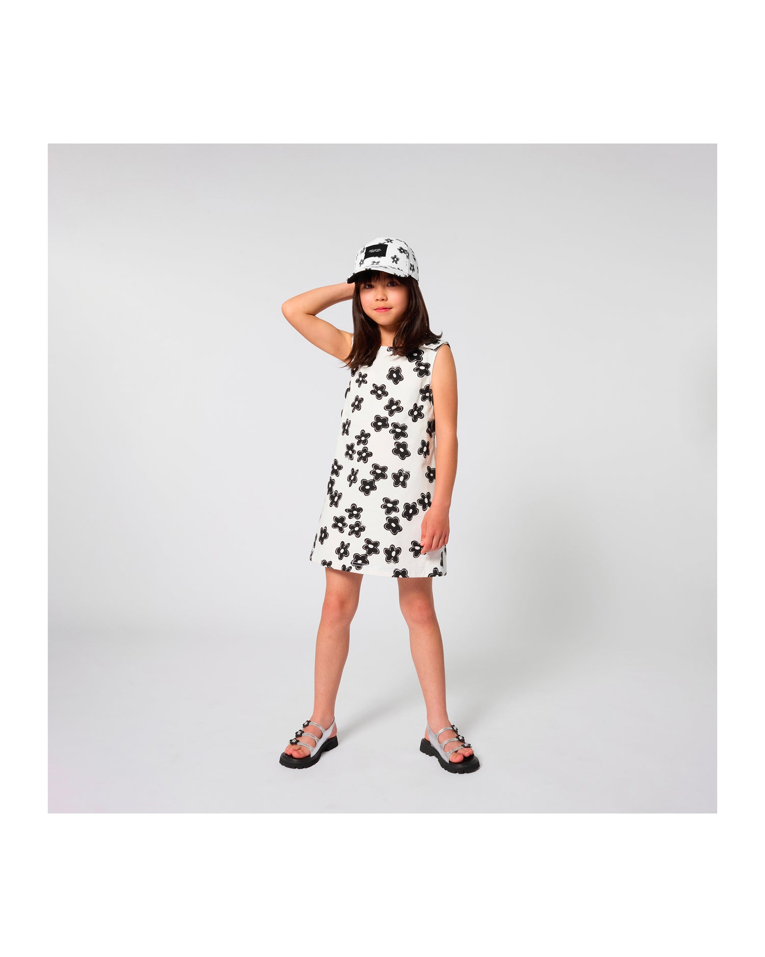 Little Marc Jacobs Ivory Sleeveless Trapeze Dress