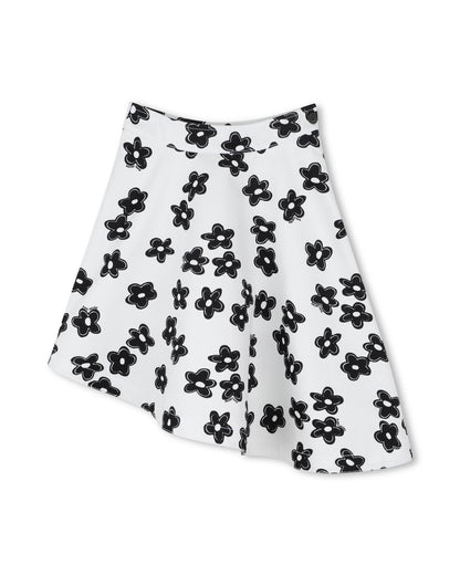 Little Marc Jacobs Ivory Asymetrical Skirt in Cotton Drill