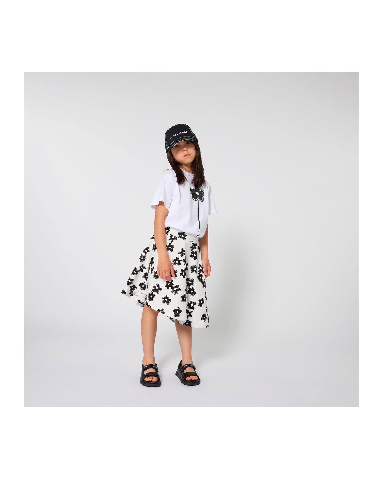 Little Marc Jacobs Ivory Asymetrical Skirt in Cotton Drill