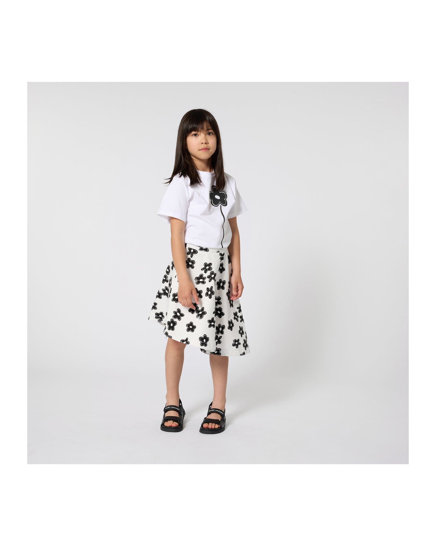 Little Marc Jacobs Ivory Asymetrical Skirt in Cotton Drill