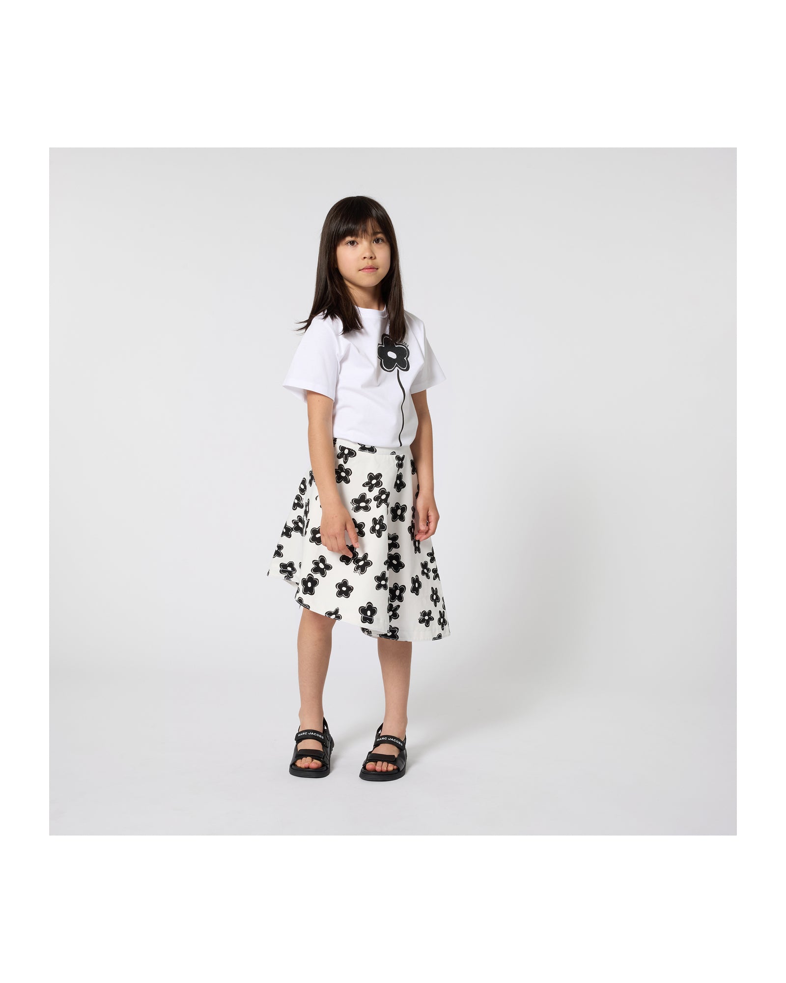 Little Marc Jacobs Ivory Asymetrical Skirt in Cotton Drill