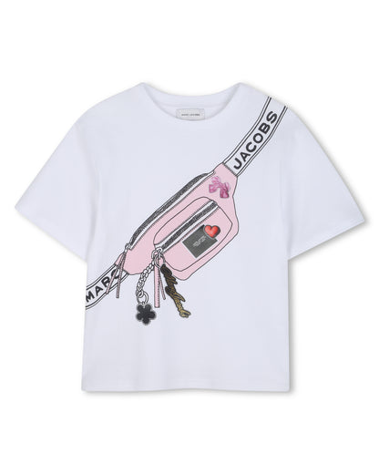 Little Marc Jacobs White Cotton Interlock Short Sleeve T-Shirt