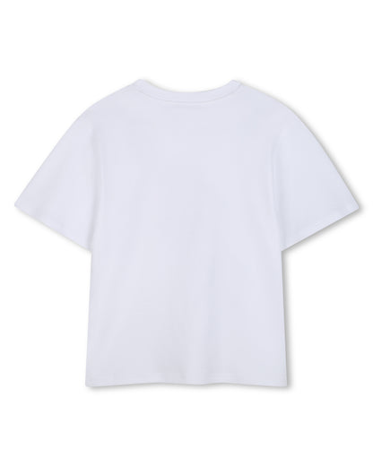 Little Marc Jacobs White Cotton Interlock Short Sleeve T-Shirt