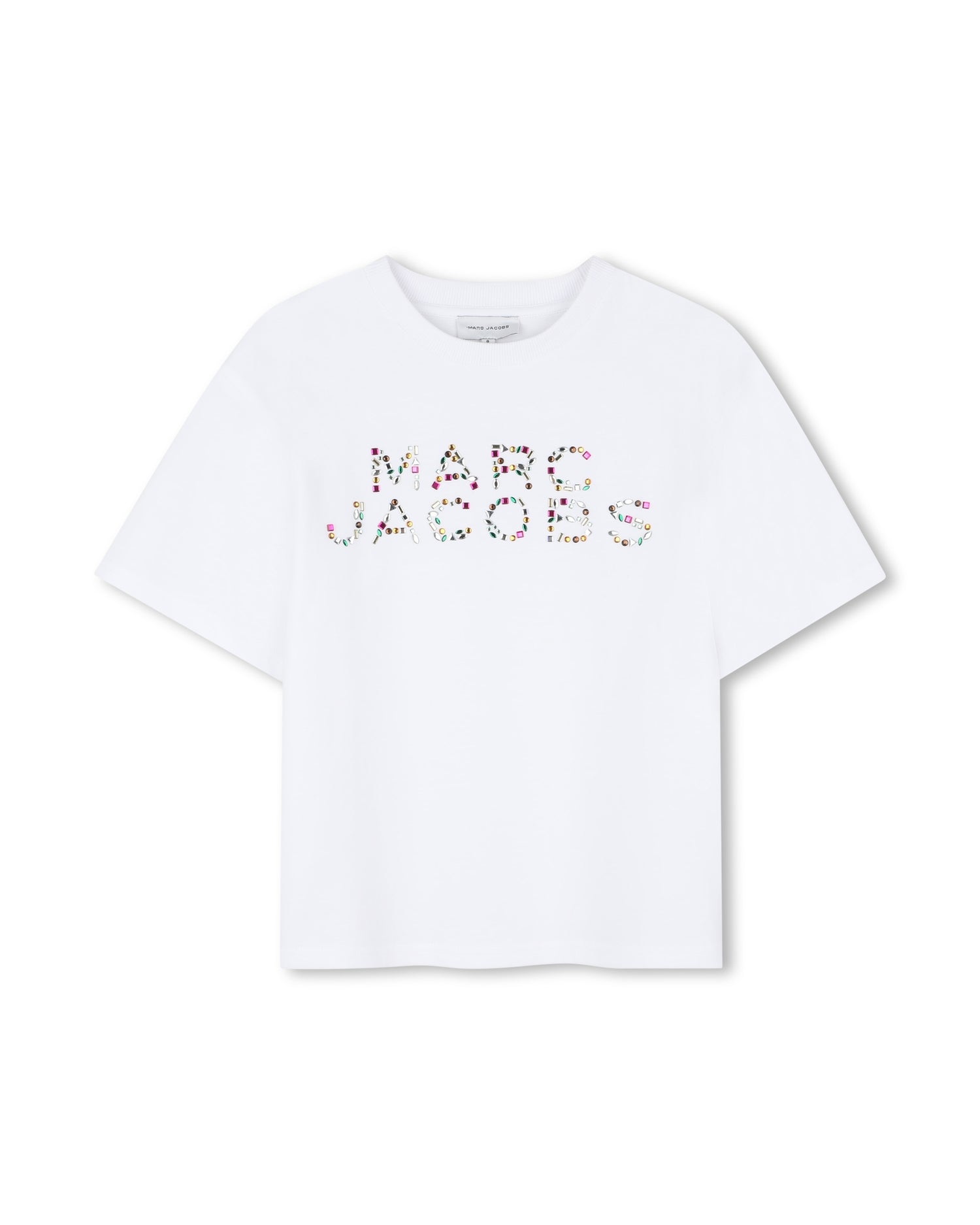 Little Marc Jacobs White Round Neck Cotton Jersey T-Shirt