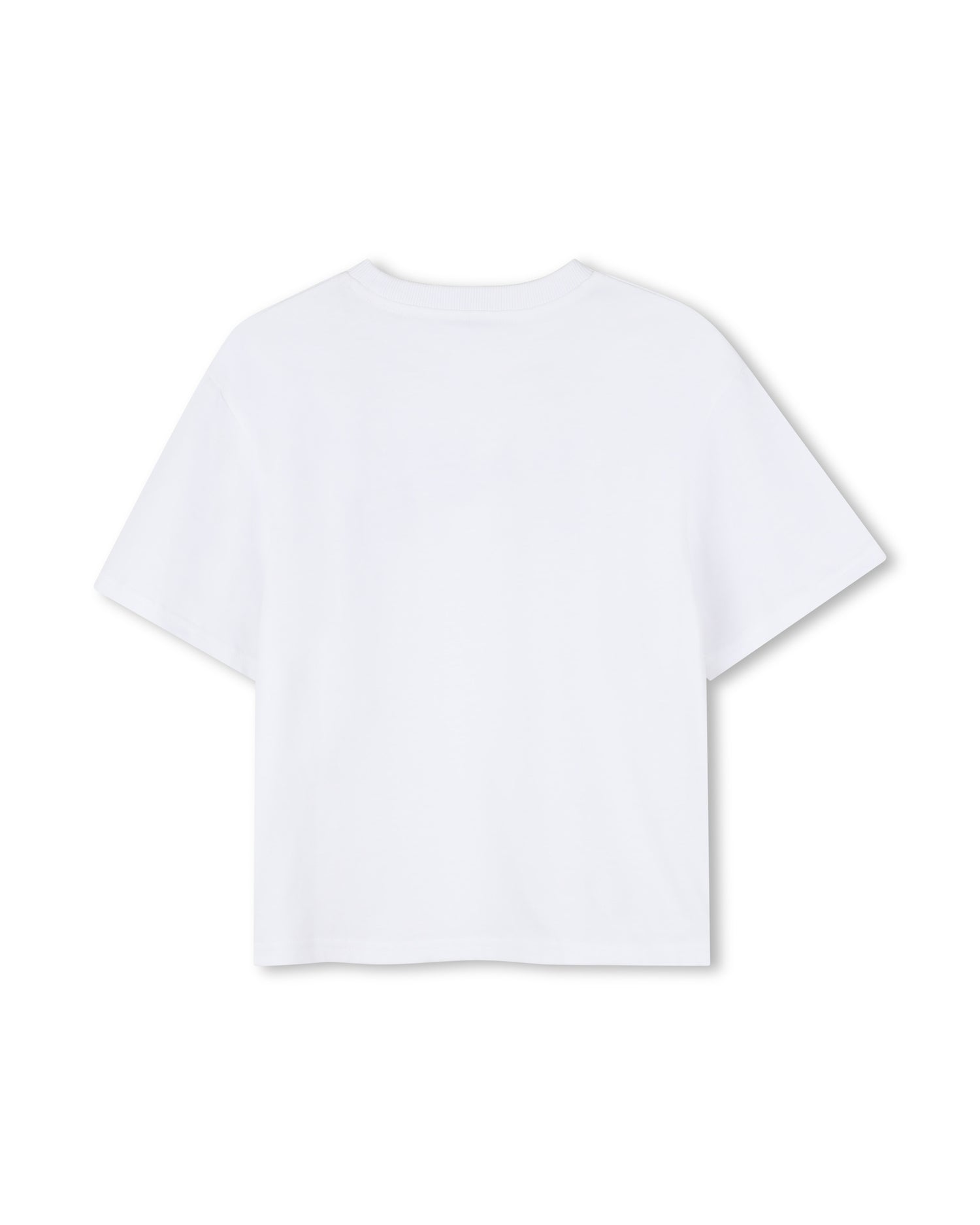 Little Marc Jacobs White Round Neck Cotton Jersey T-Shirt