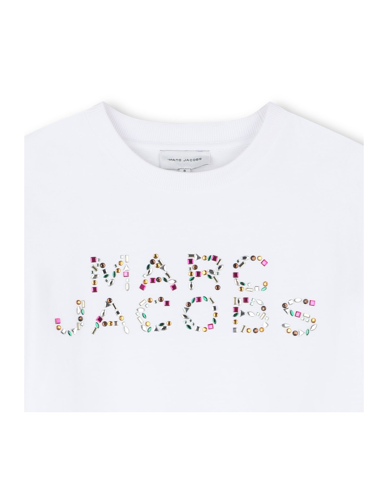 Little Marc Jacobs White Round Neck Cotton Jersey T-Shirt