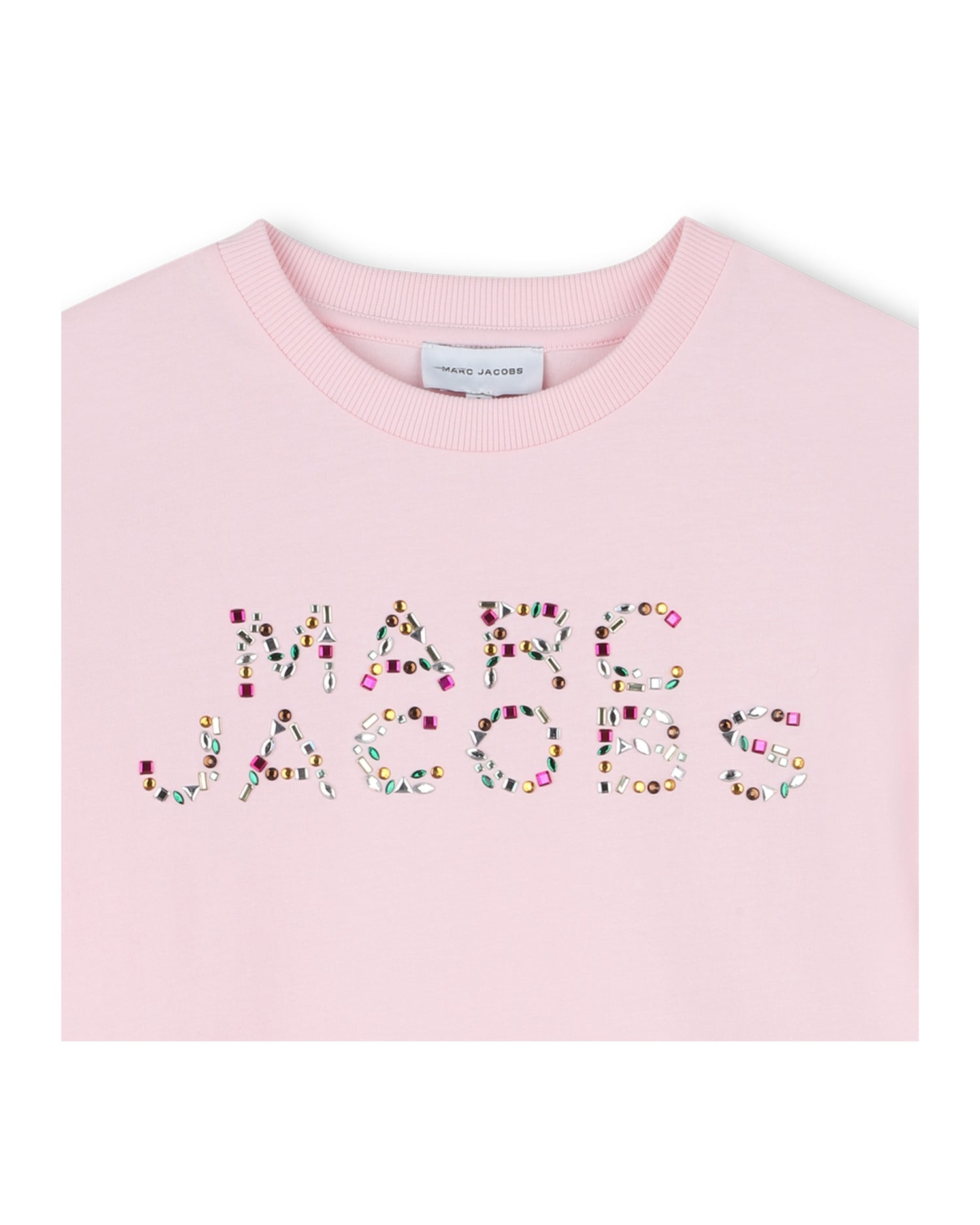 Little Marc Jacobs Pink Round Neck Cotton Jersey T-Shirt