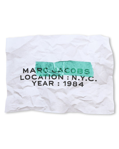 Little Marc Jacobs Green White T-Shirt in Cotton Jersey