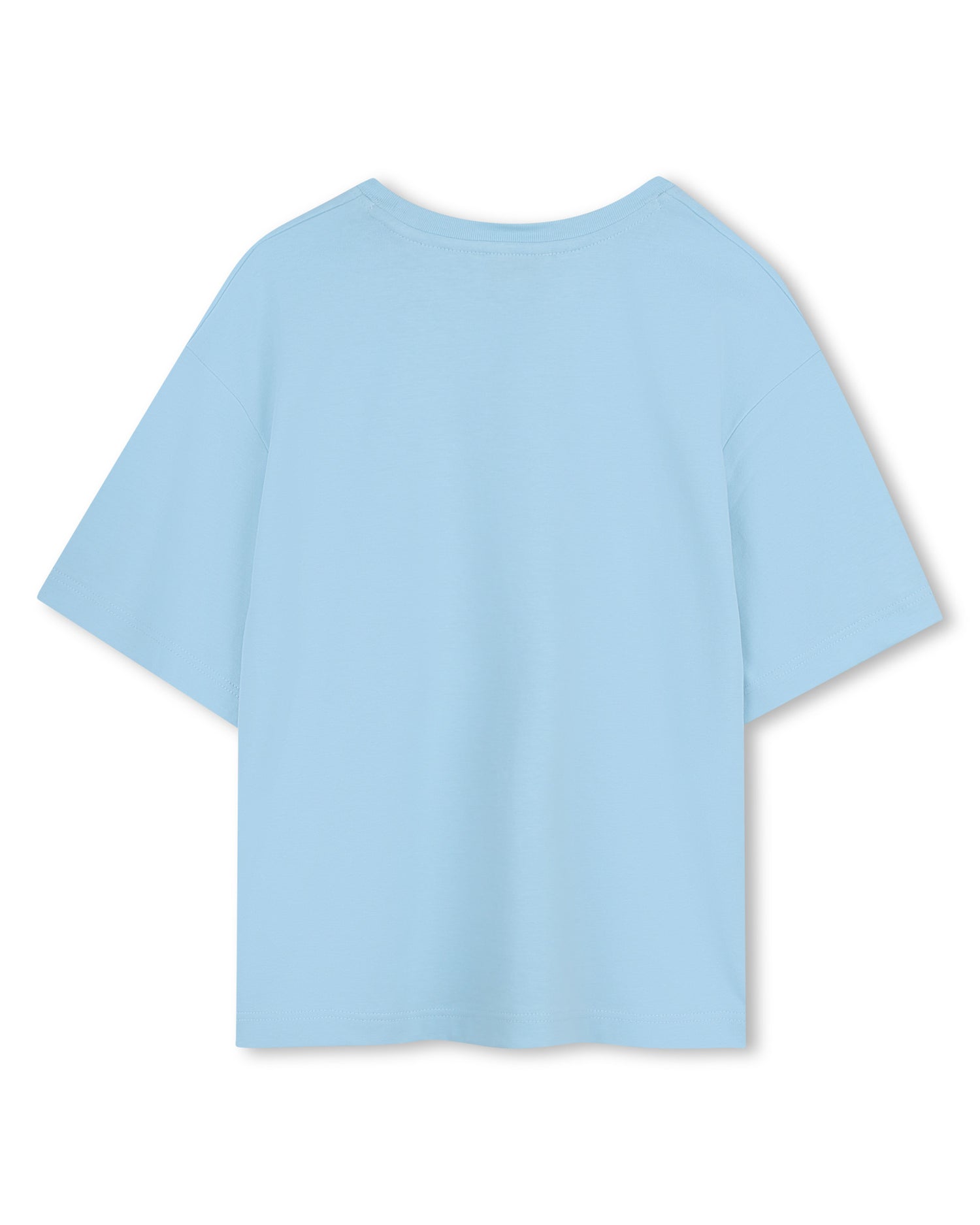 Little Marc Jacobs Pale Blue T-Shirt in Cotton Jersey Illustration