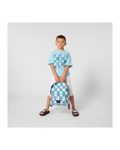 Little Marc Jacobs Pale Blue T-Shirt in Cotton Jersey Illustration