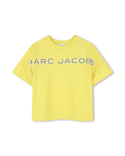 Little Marc Jacobs Yellow T-Shirt in Cotton Jersey