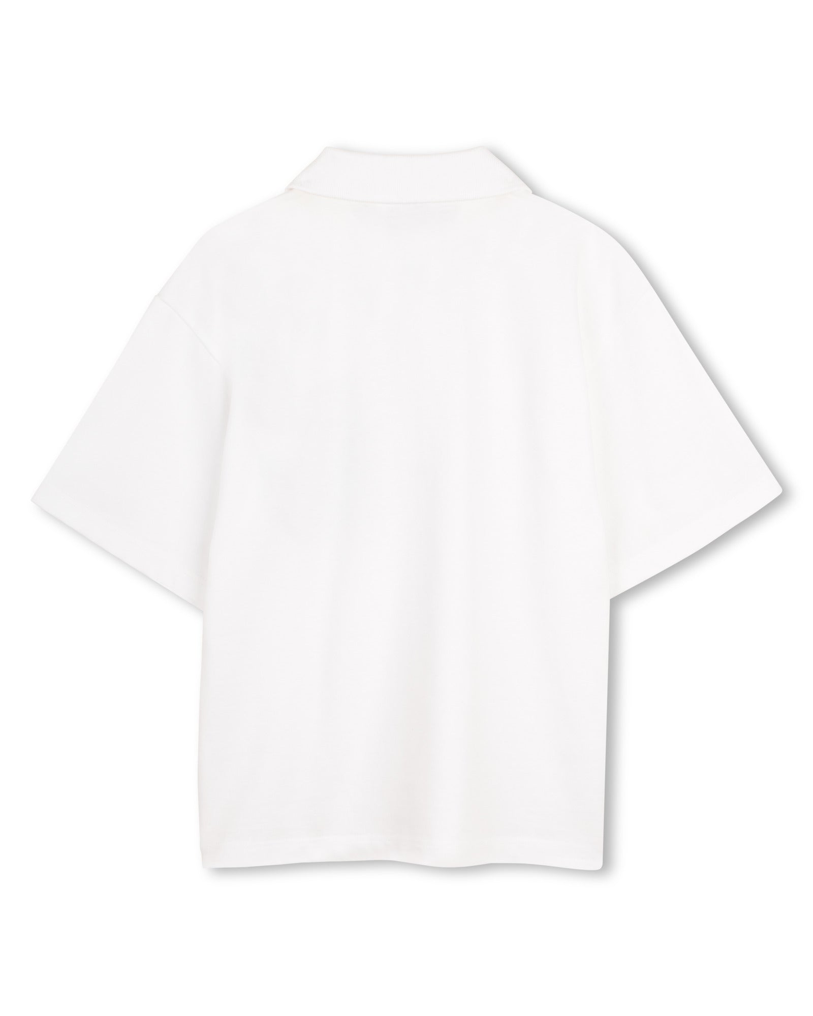 Little Marc Jacobs White Heavy Cotton Jersey Polo Shirt