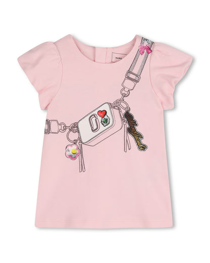 Little Marc Jacobs Pink Dress in Interlock Cotton