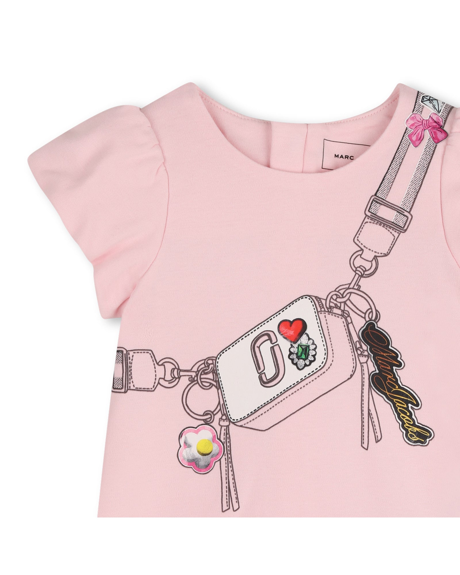Little Marc Jacobs Pink Dress in Interlock Cotton