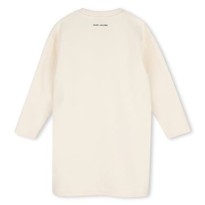 Little Marc Jacobs Girls Ivory Long Sleeved Dress