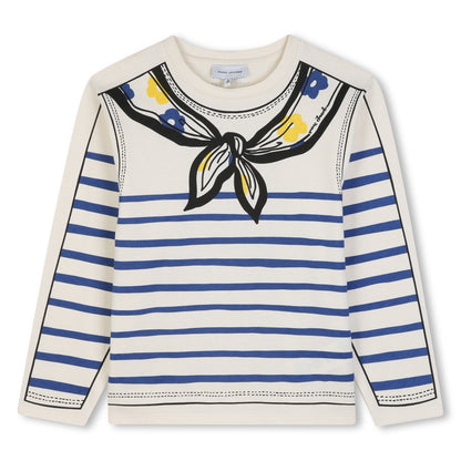 Little Marc Jacobs Girls Ivory Long Sleeve T-Shirt