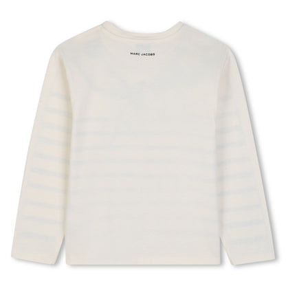 Little Marc Jacobs Girls Ivory Long Sleeve T-Shirt