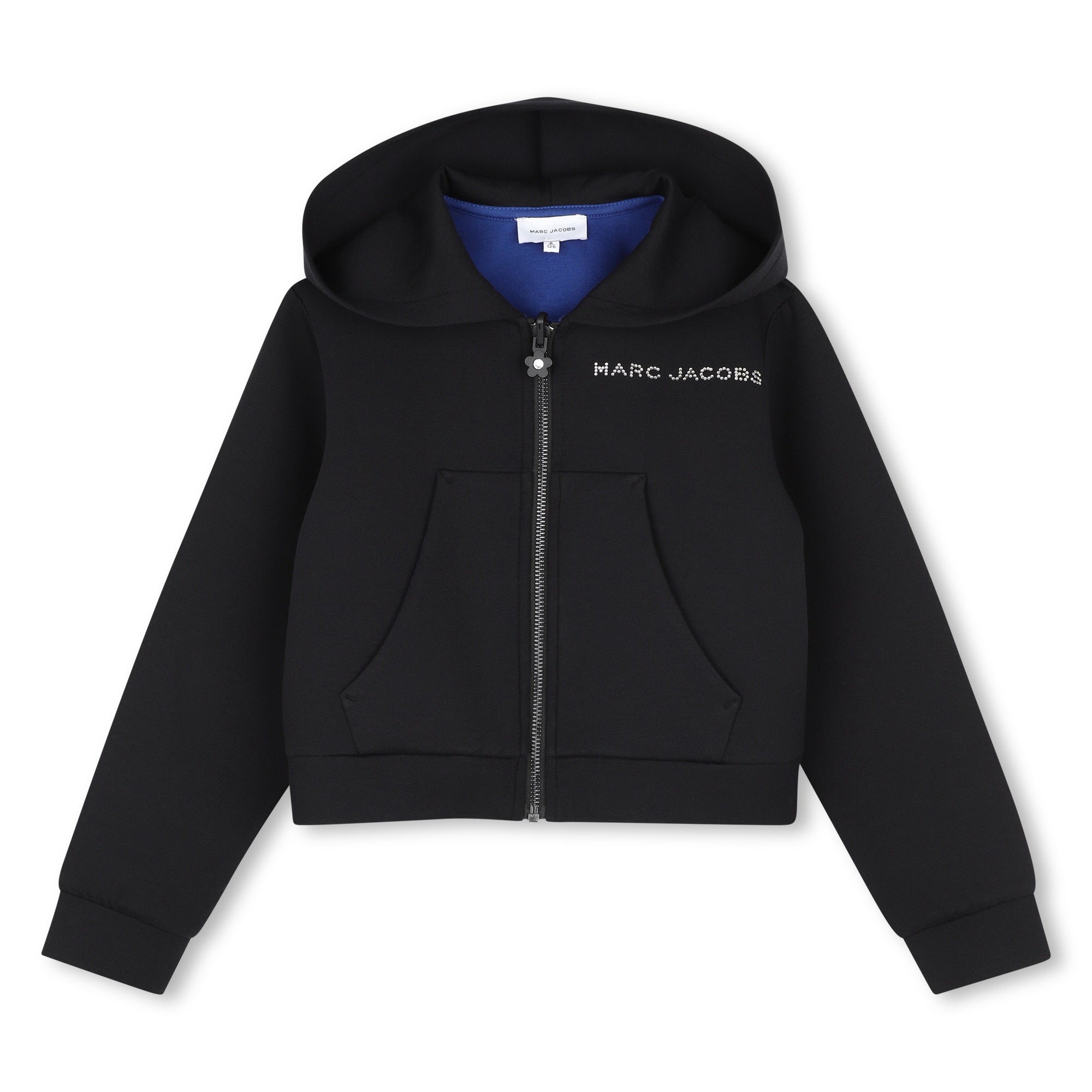 Little Marc Jacobs Girls Black Hooded Cardigan