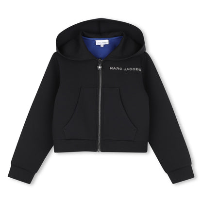 Little Marc Jacobs Girls Black Hooded Cardigan