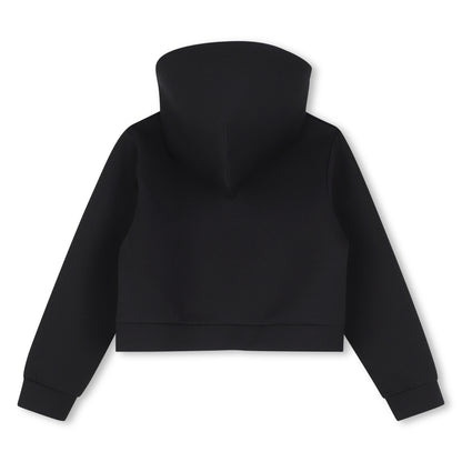 Little Marc Jacobs Girls Black Hooded Cardigan