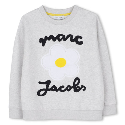 Little Marc Jacobs Girls Light Heather Gray Sweatshirt