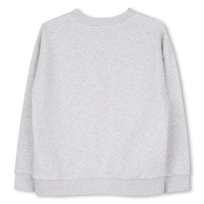 Little Marc Jacobs Girls Light Heather Gray Sweatshirt