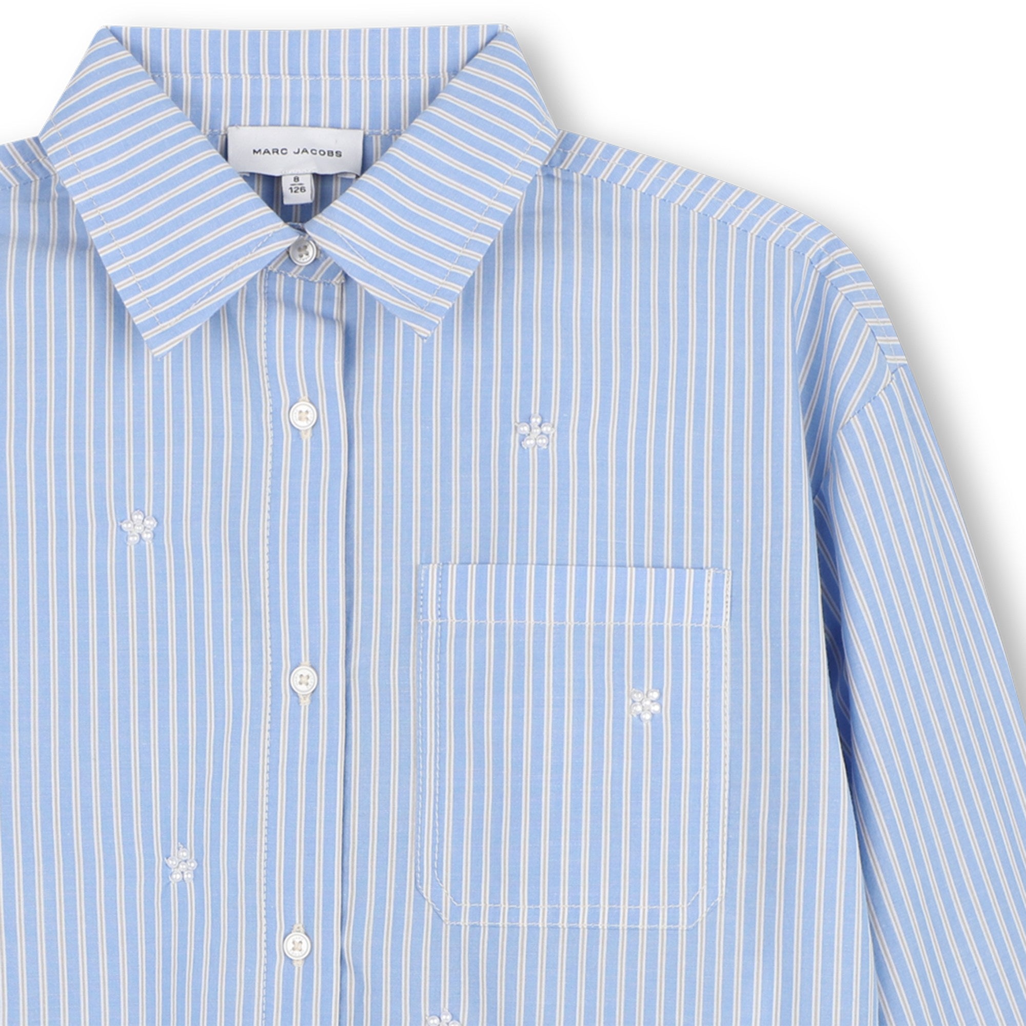 Little Marc Jacobs Girls Pale Blue Shirt