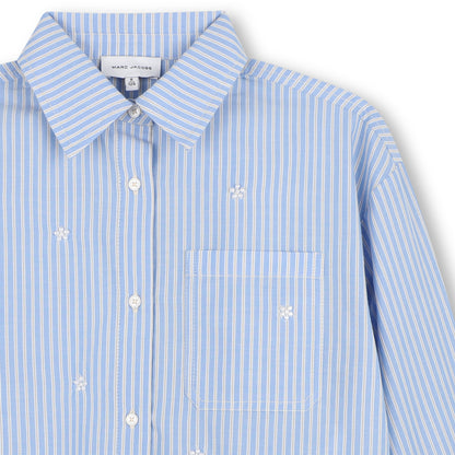 Little Marc Jacobs Girls Pale Blue Shirt